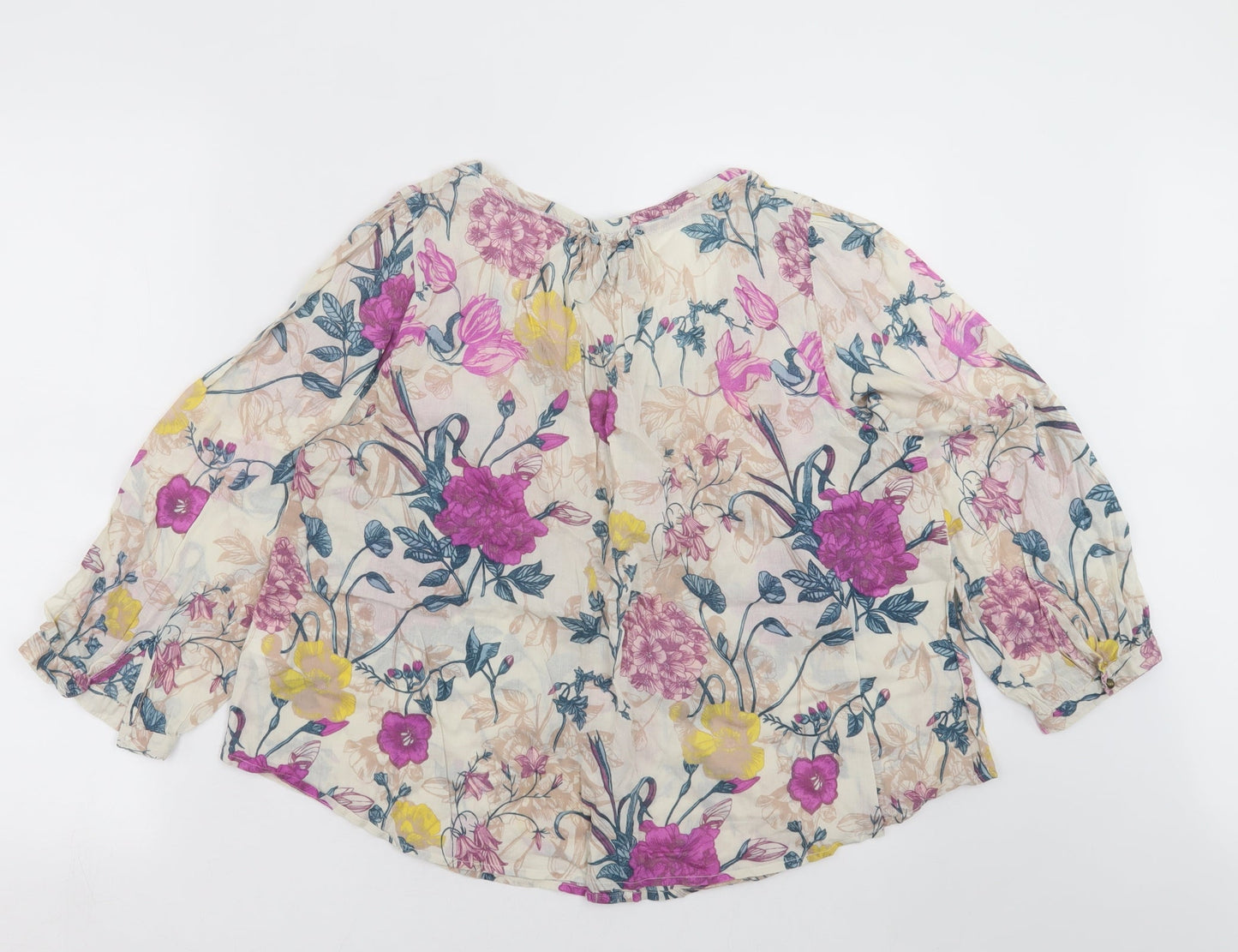 H&M Womens Multicoloured Floral  Basic Blouse Size 8