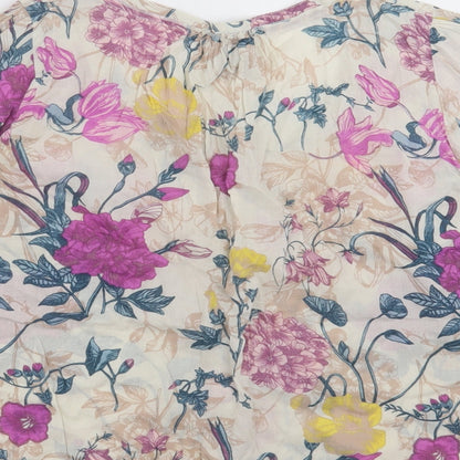 Preloved H&M Womens Multicoloured Floral  Basic Blouse Size 8 - Label