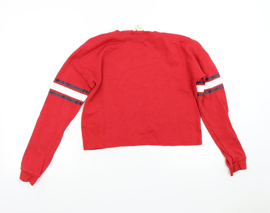 H&M Girls Red   Pullover Sweatshirt Size 13 Years