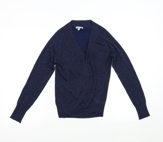 Reflections Womens Blue  Knit Pullover Jumper Size M