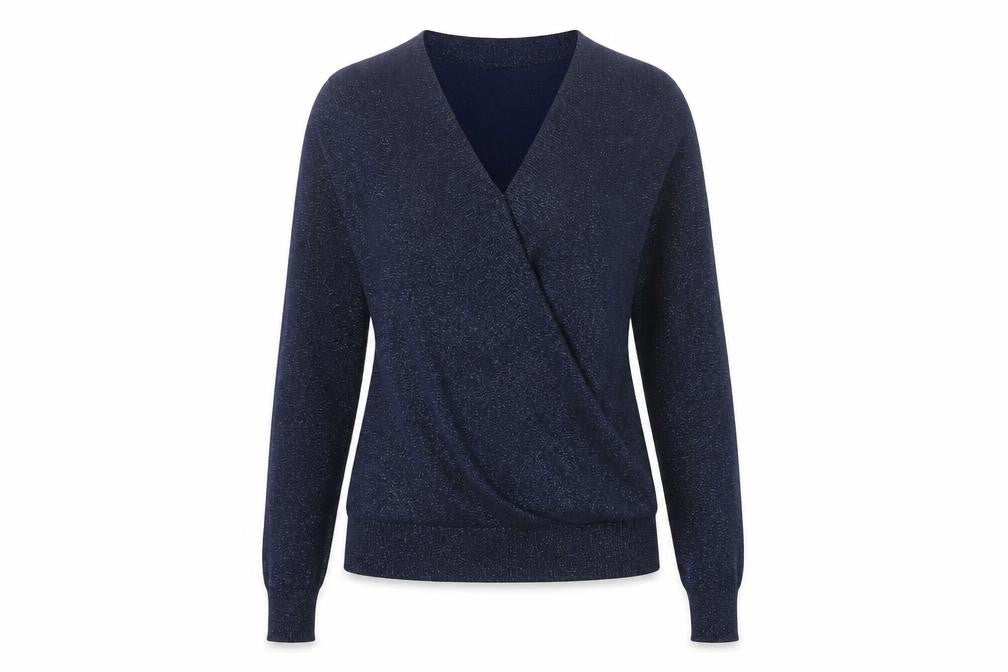 Reflections Womens Blue  Knit Pullover Jumper Size M