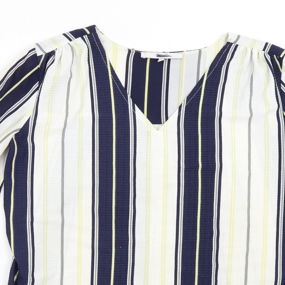 NEXT Womens Multicoloured Striped  Tunic Blouse Size 10
