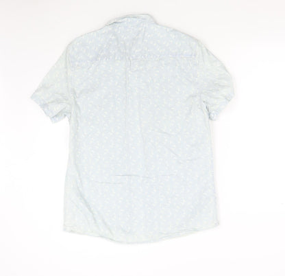Preloved French Connection Mens Blue    Button-Up Size L  - Swallows - Back