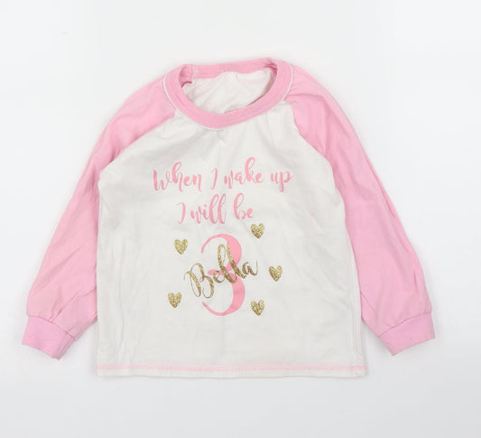 Preworn Girls Pink   Basic T-Shirt Size 2 Years