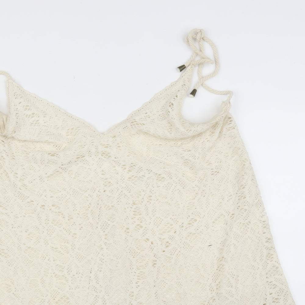 Pull&Bear Womens Ivory   Camisole Blouse Size L