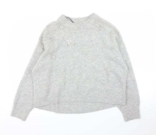 H&M Womens Grey   Pullover Jumper Size M