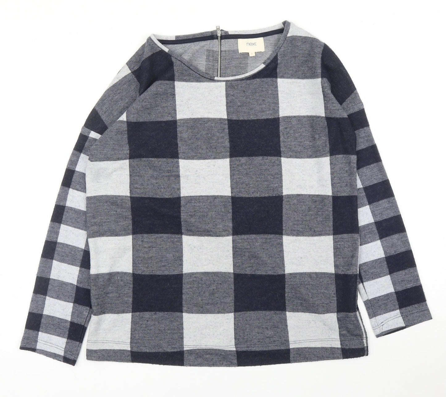 NEXT Womens Blue Check  Basic Blouse Size 6