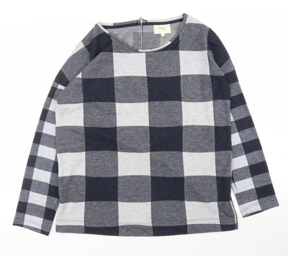 Next Womens Blue Check  Basic Blouse Size 6