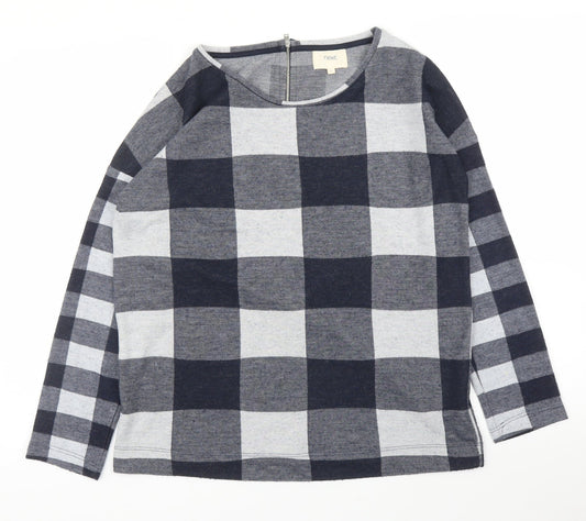 NEXT Womens Blue Check  Basic Blouse Size 6