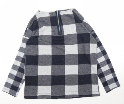Next Womens Blue Check  Basic Blouse Size 6