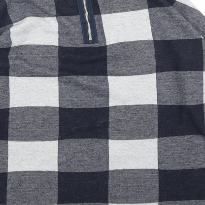 Next Womens Blue Check  Basic Blouse Size 6