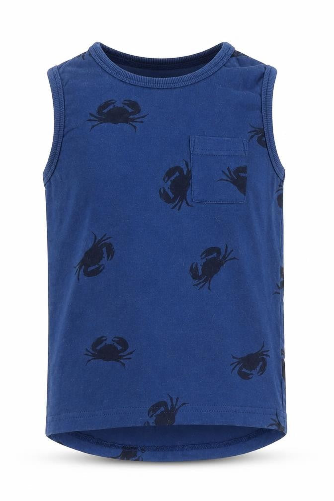 Little Kids Boys Blue   Basic Tank Size 5-6 Years