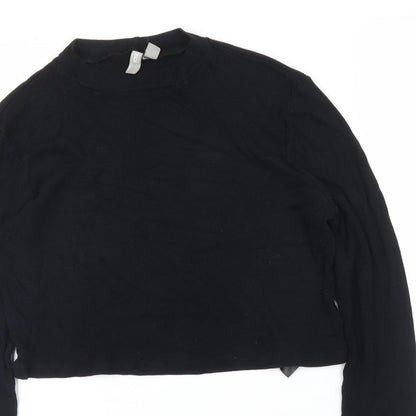 Preloved ASOS Womens Black   Cropped Blouse Size 16 - Detail