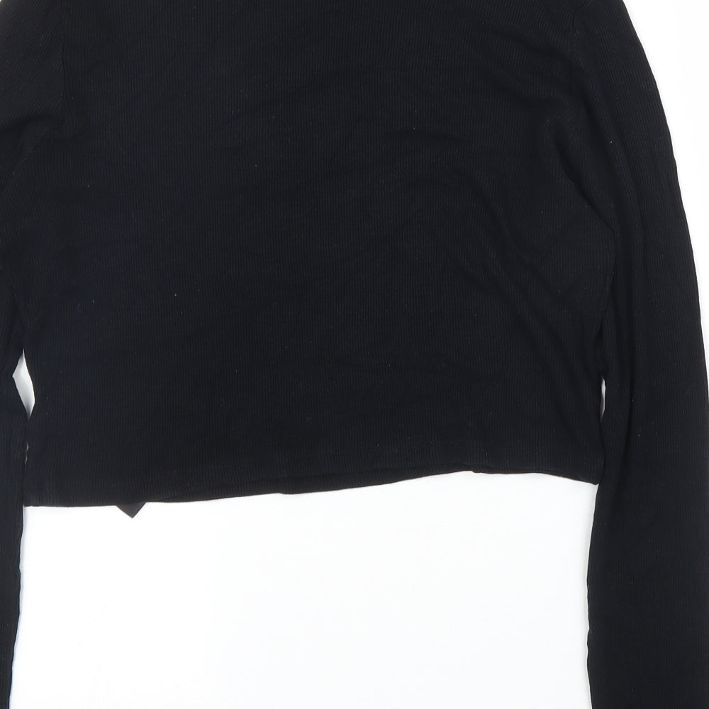 ASOS Womens Black   Cropped Blouse Size 16