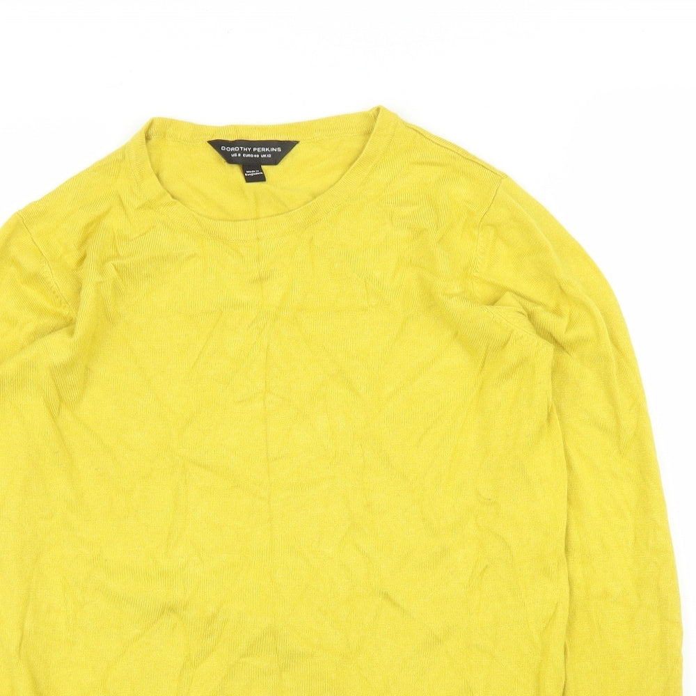 Dorothy Perkins Womens Yellow   Pullover Jumper Size 12