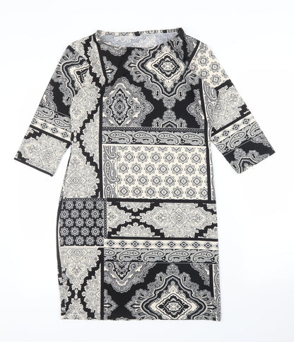 Womens Beige Paisley  A-Line  Size 14
