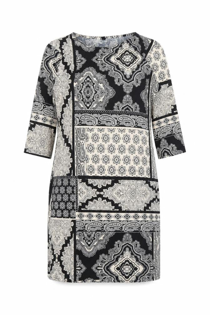 Preworn Womens Beige Paisley  A-Line  Size 14