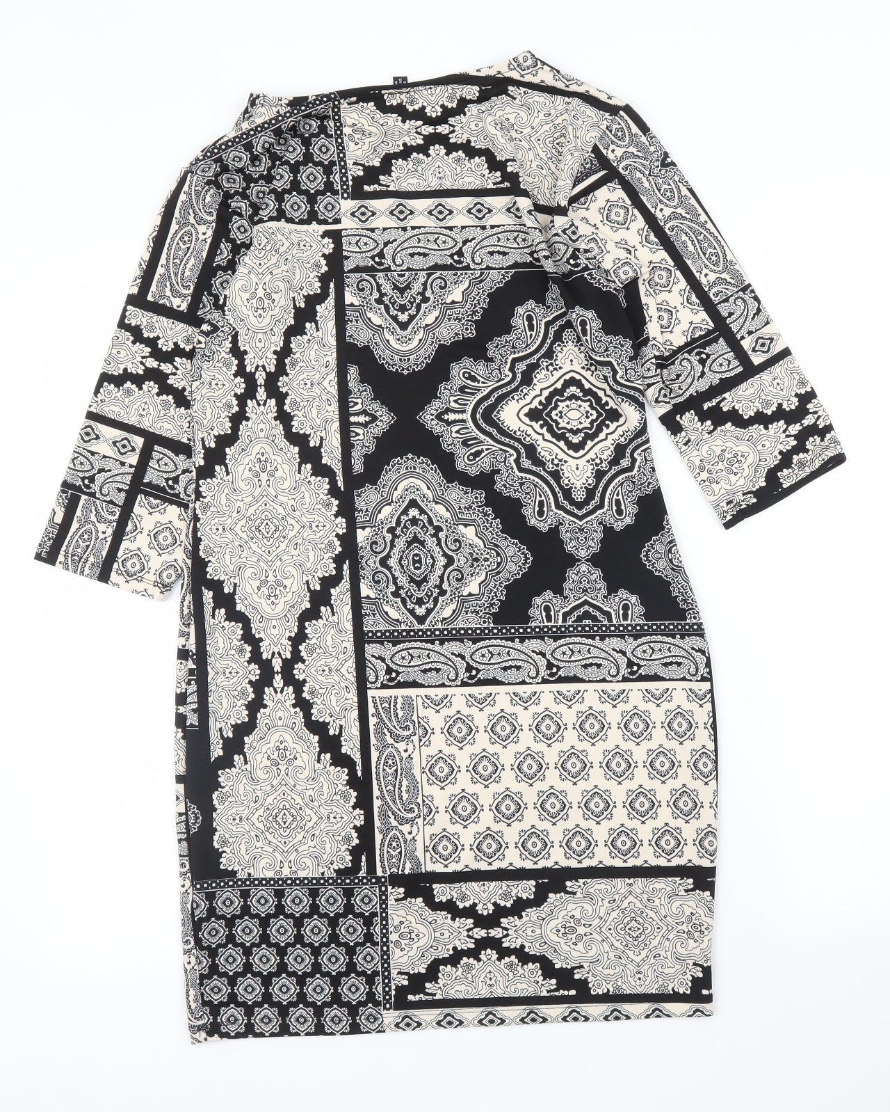 Preworn Womens Beige Paisley  A-Line  Size 14
