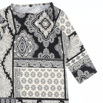 Womens Beige Paisley  A-Line  Size 14