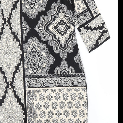 Womens Beige Paisley  A-Line  Size 14