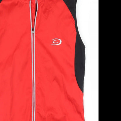Crane Mens Red   Full Zip Jumper Size L