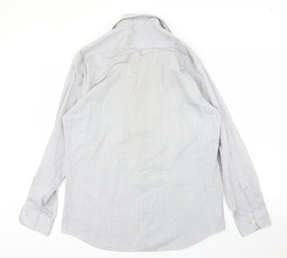 St Michael Mens Grey Button-Up Size 15.5