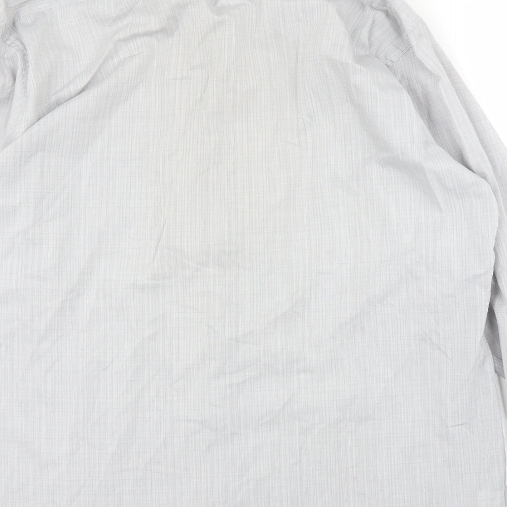 St Michael Mens Grey    Button-Up Size 15.5