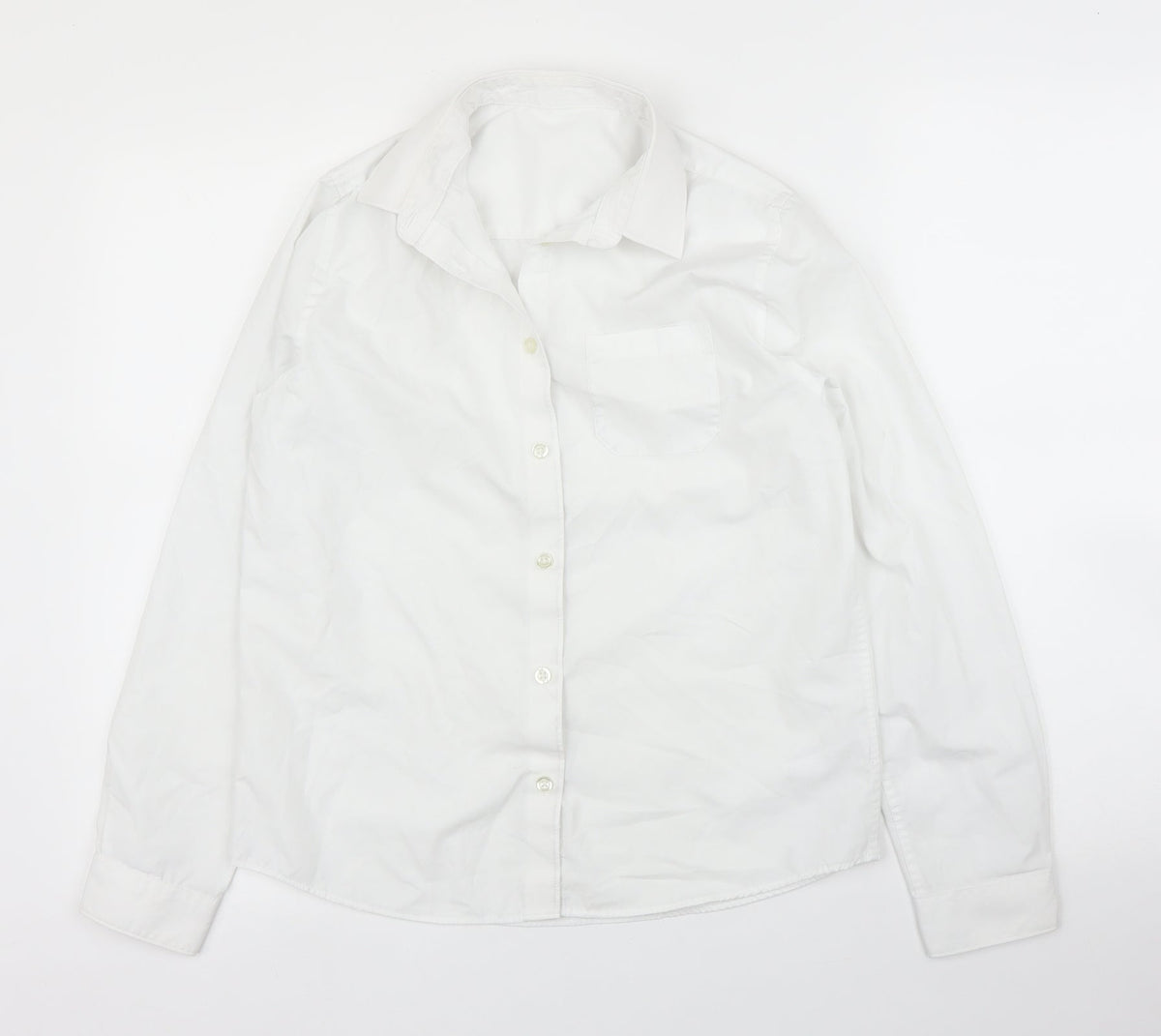 F&F Girls White   Basic Button-Up Size 12 Years