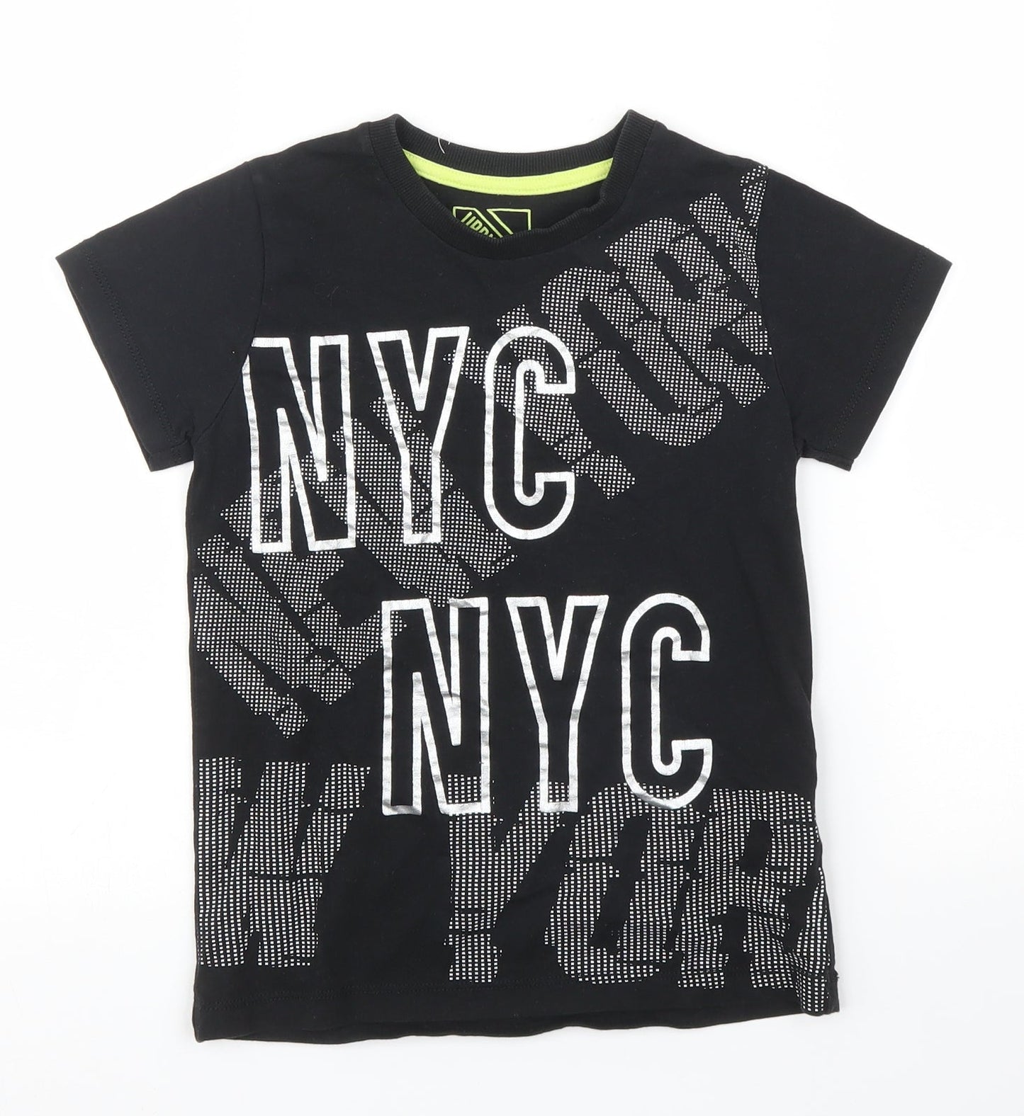 Matalan Girls Black   Basic T-Shirt Size 7 Years