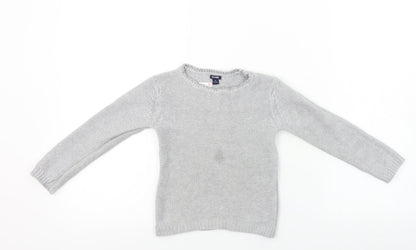 Kiabi Girls Grey   Pullover Jumper Size 4 Years