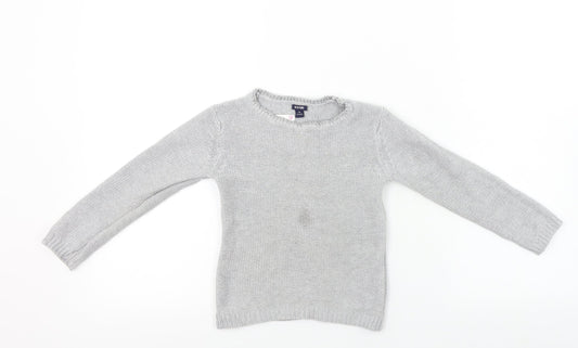 Kiabi Girls Grey   Pullover Jumper Size 4 Years