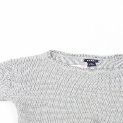 Kiabi Girls Grey   Pullover Jumper Size 4 Years