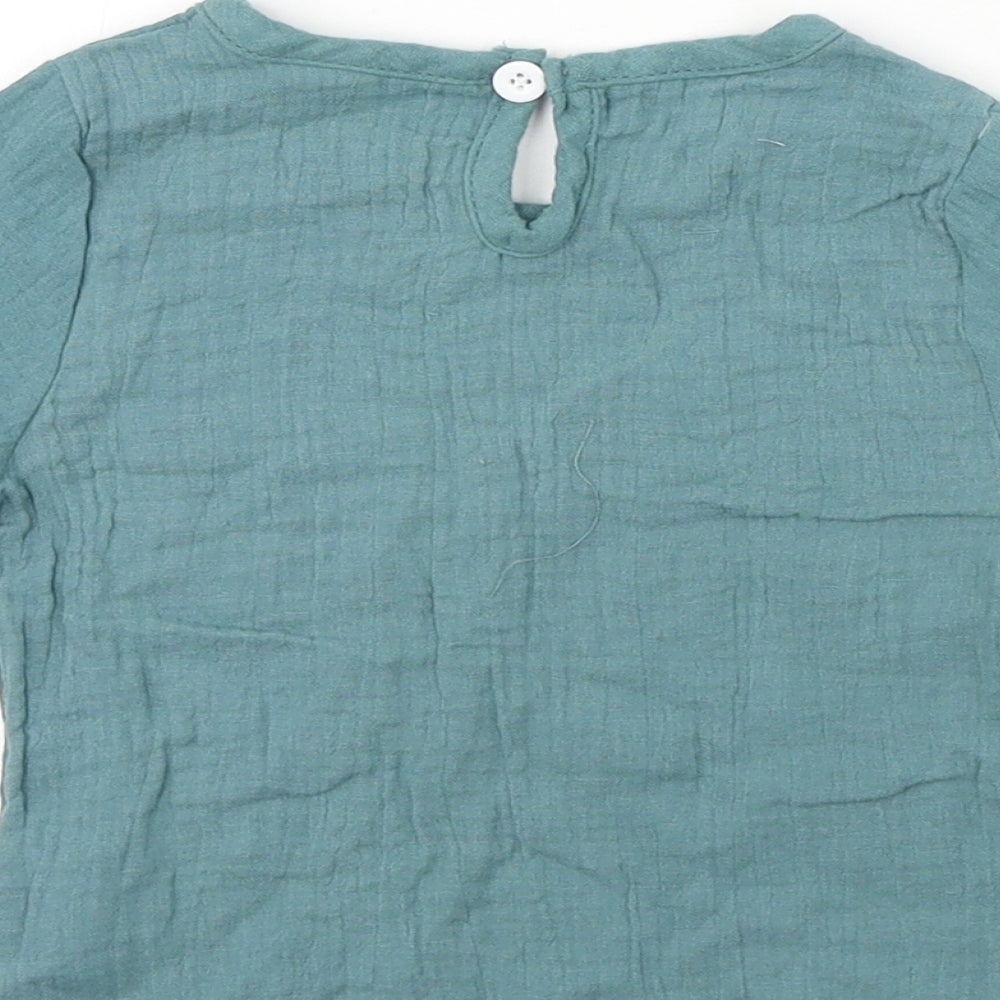 Preworn  Boys Green   Basic T-Shirt Size 9-12 Months