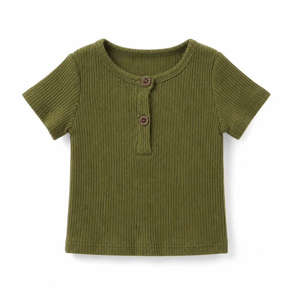 preworn  Girls Green   Basic T-Shirt Size 9-12 Months