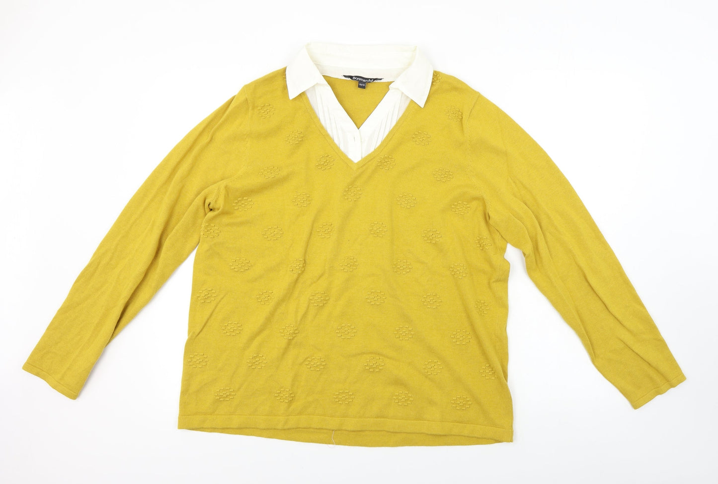 Bonmarché  Womens Yellow   Pullover Jumper Size 20