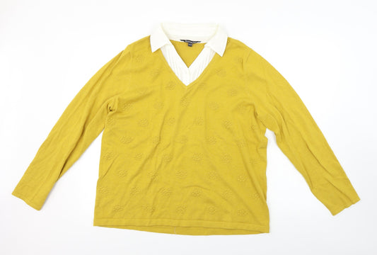 Bonmarché  Womens Yellow   Pullover Jumper Size 20