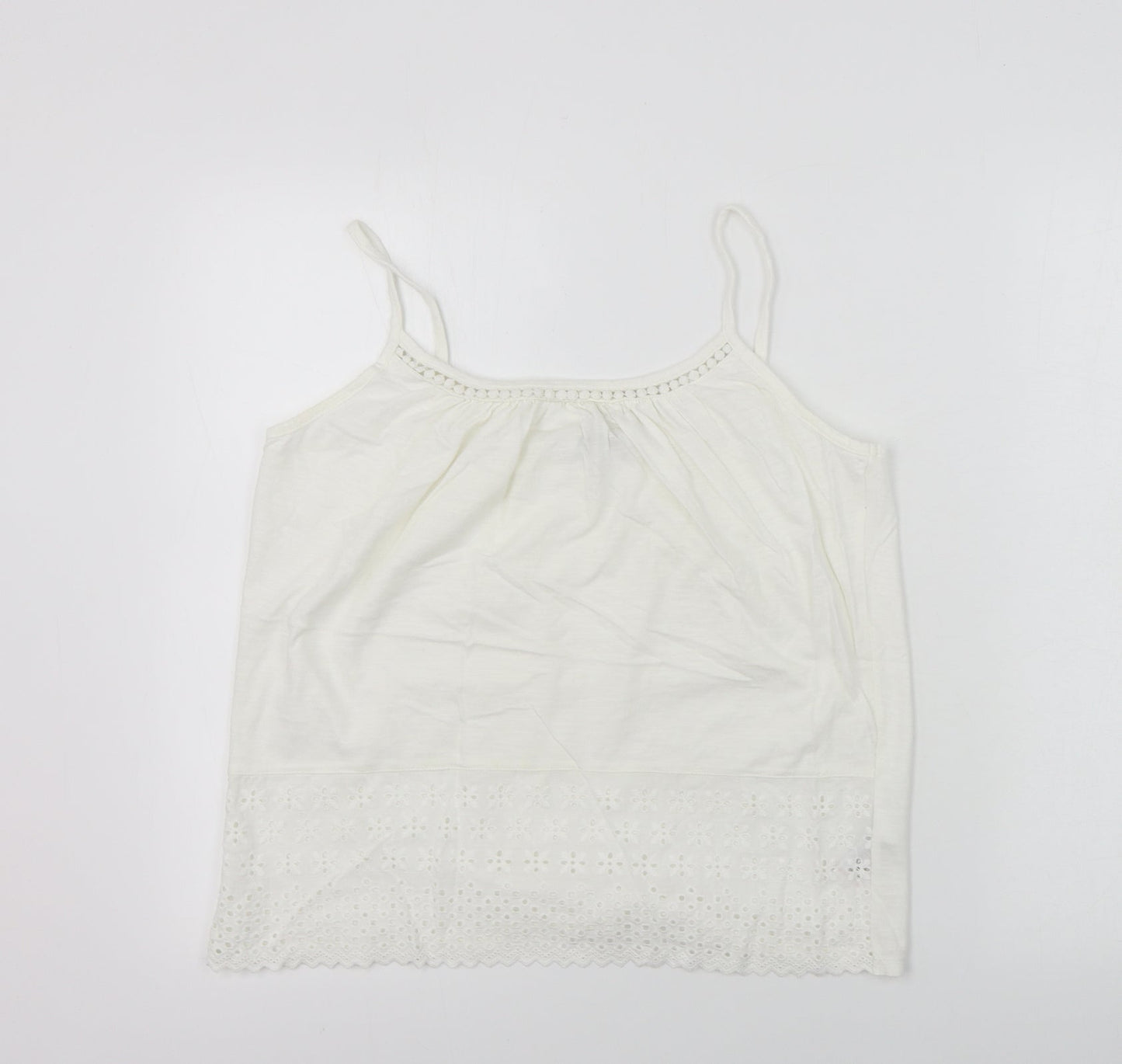 NEXT  Womens White Houndstooth  Basic T-Shirt Size 10