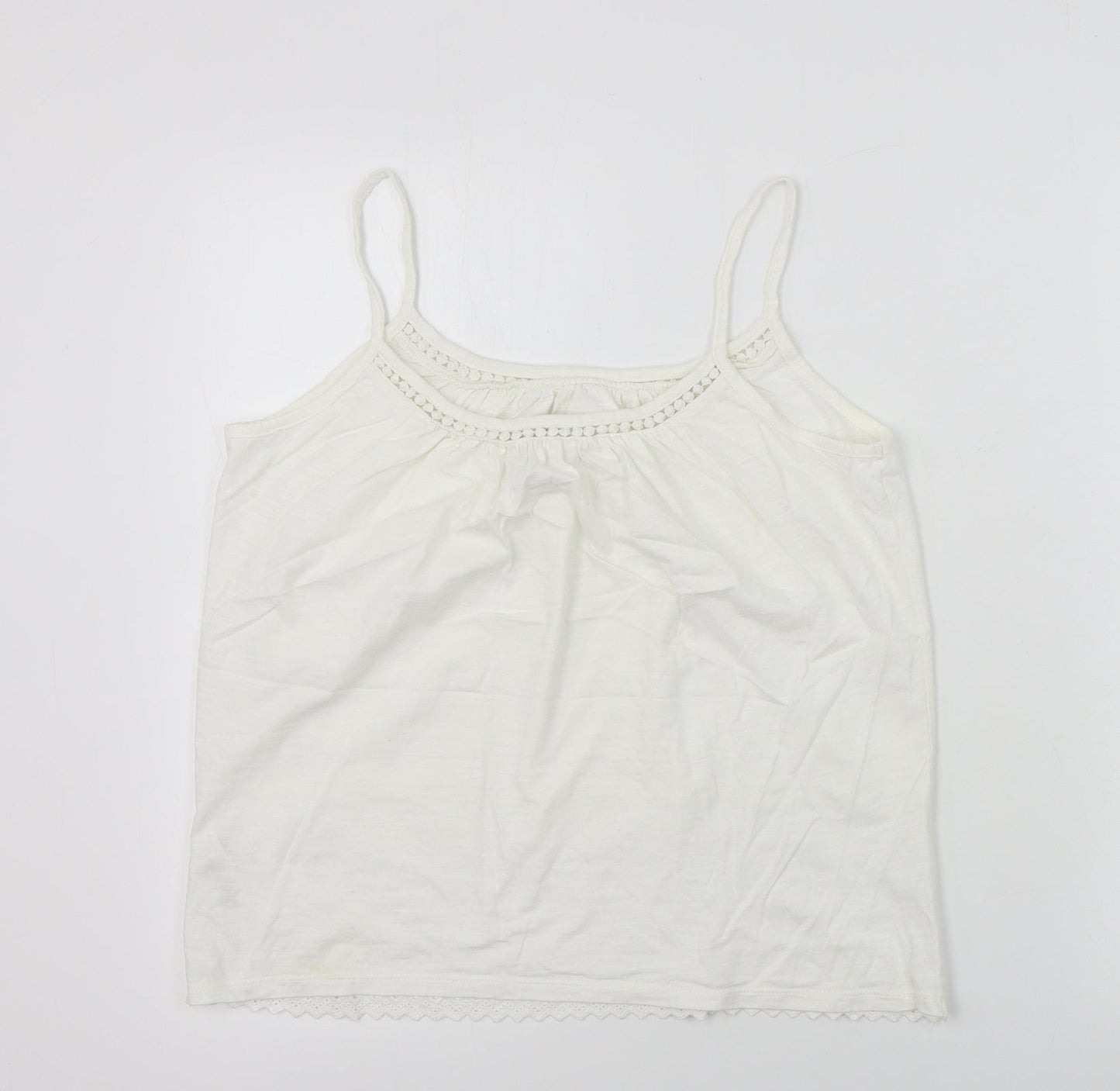 NEXT  Womens White Houndstooth  Basic T-Shirt Size 10
