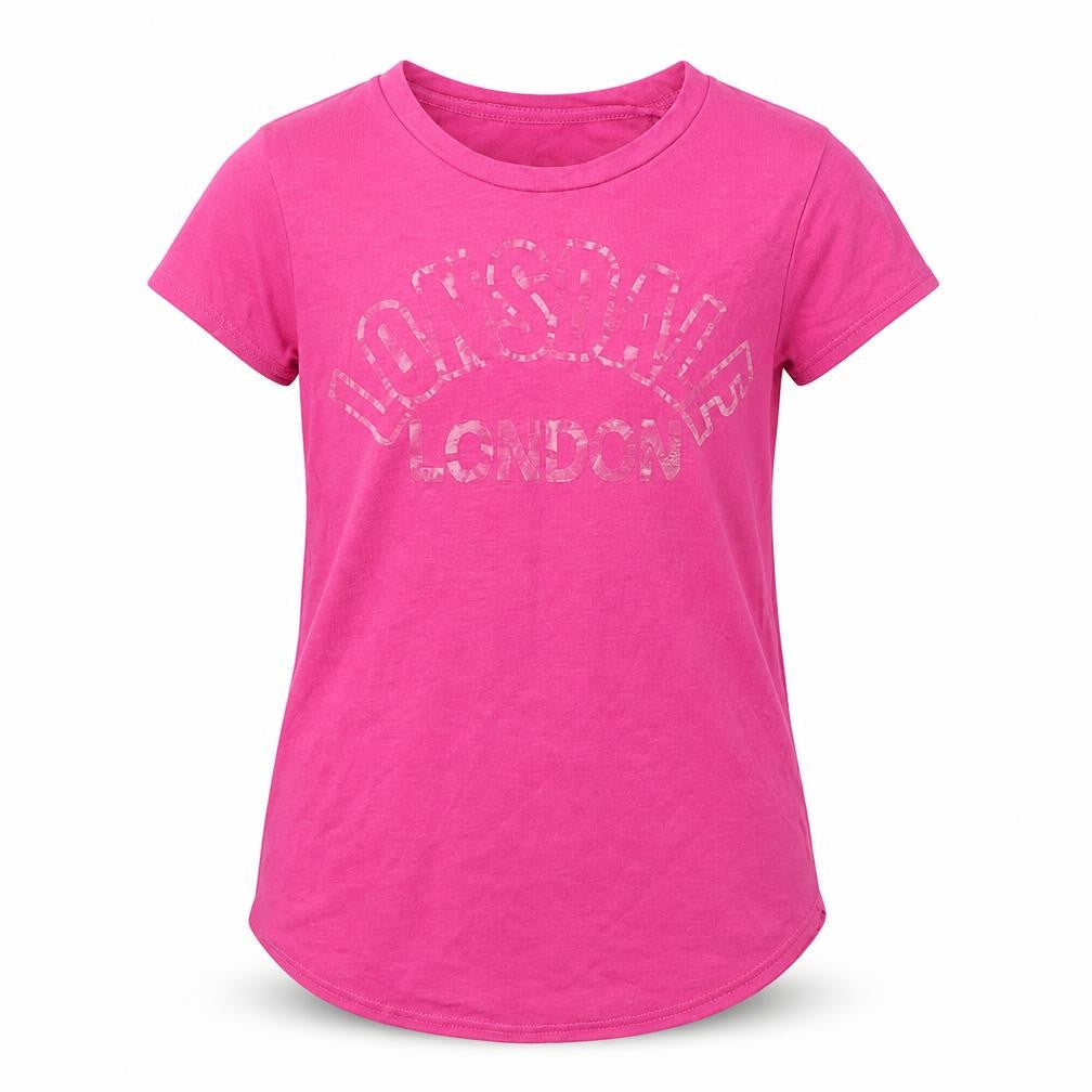 Lonsdale  Girls Pink   Basic T-Shirt Size 9-10 Years