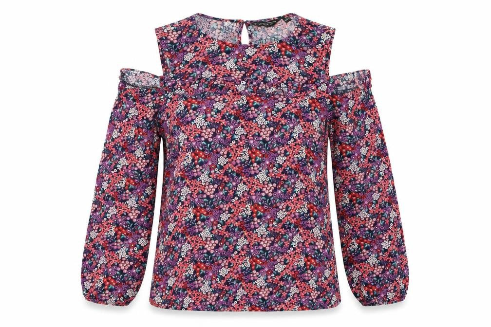 Dorothy Perkins  Womens Pink Floral  Basic Blouse Size 10
