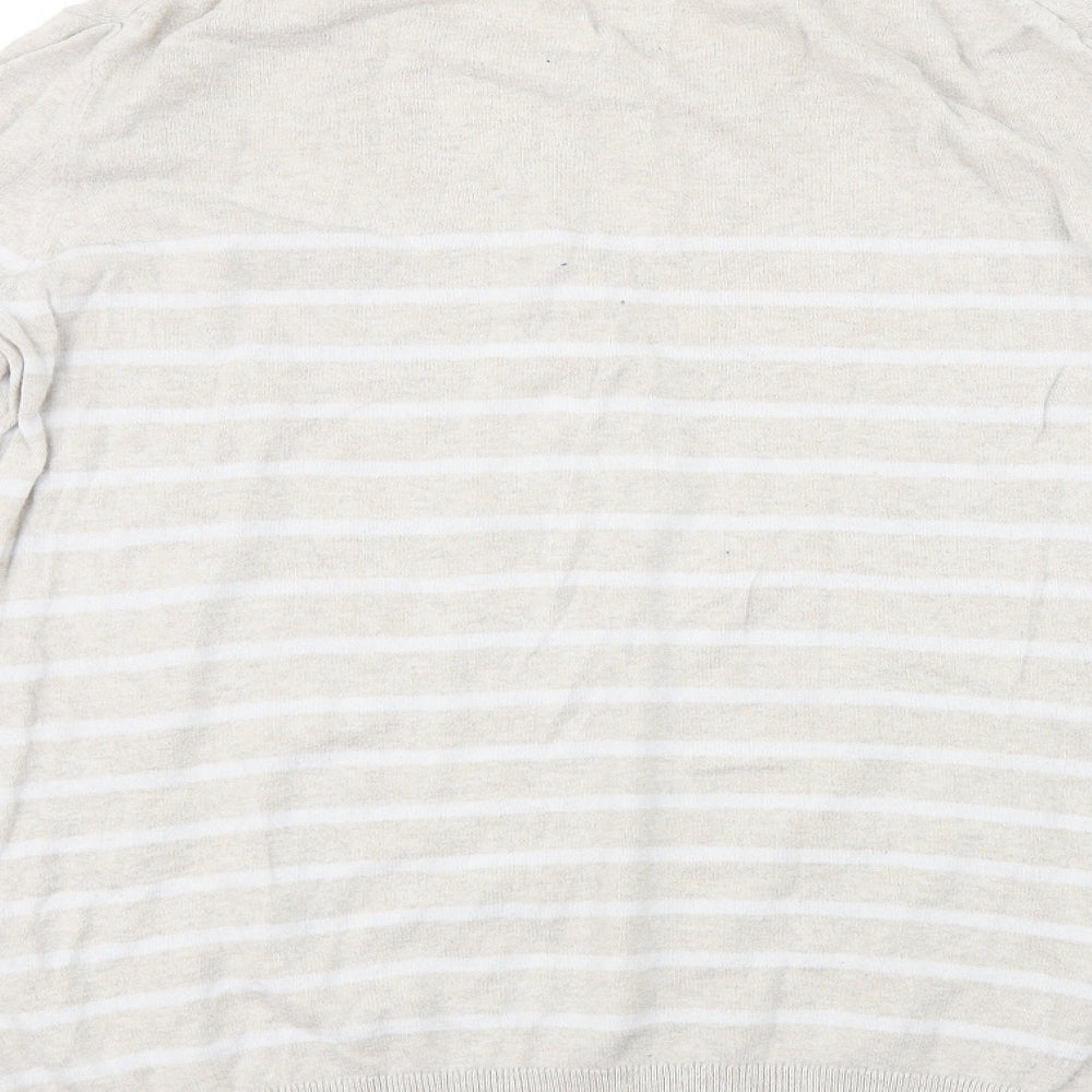 Gap Mens Beige Striped  Pullover Jumper Size M