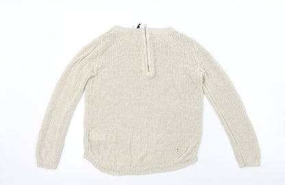 H&M  Womens Beige   Pullover Jumper Size XS