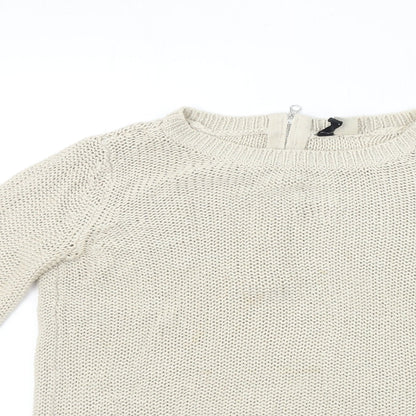 H&M  Womens Beige   Pullover Jumper Size XS