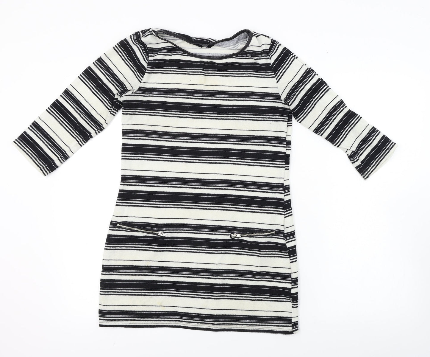 F&F  Womens Ivory Striped  Bodycon  Size 8