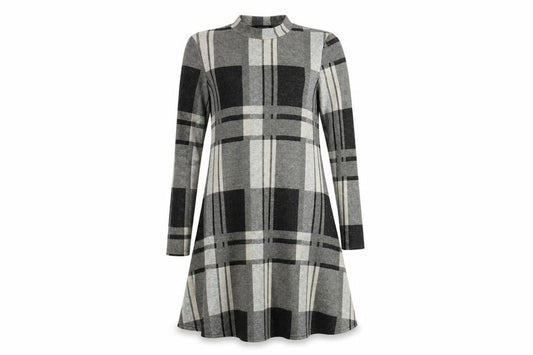 Atmosphere  Womens Grey Check  A-Line  Size 8