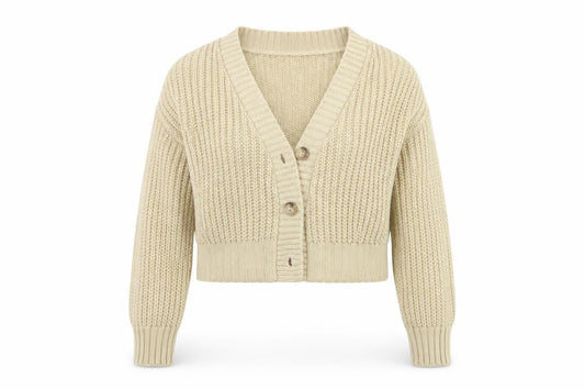 Boohoo Womens Beige Houndstooth  Cardigan Jumper Size L