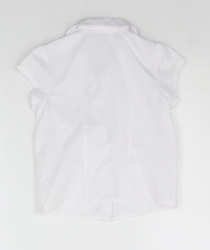 George Girls White   Basic Button-Up Size 4-5 Years