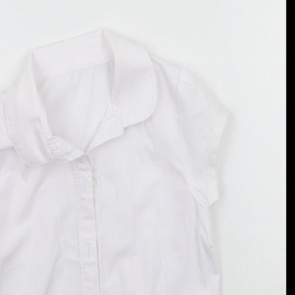 George Girls White   Basic Button-Up Size 4-5 Years