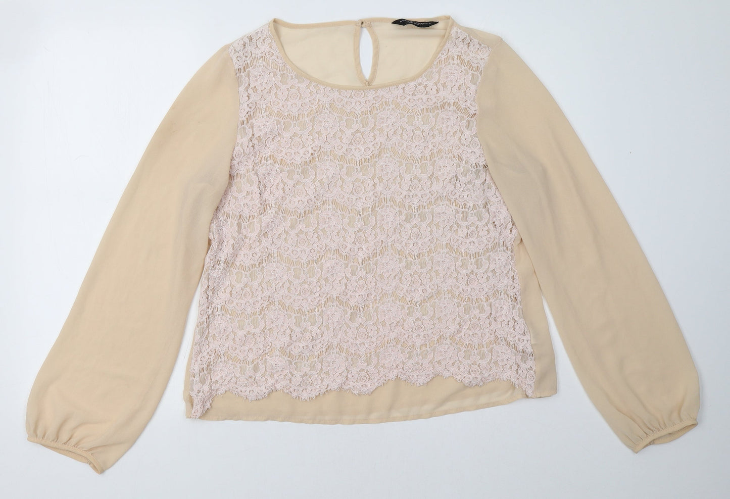 Dorothy Perkins Womens Beige   Basic Blouse Size 16