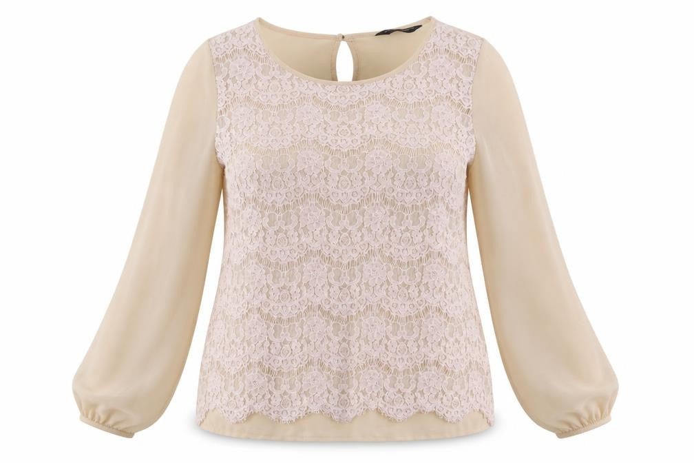 Dorothy Perkins Womens Beige   Basic Blouse Size 16